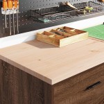 vidaXL Dulap de depozitare pentru garaj Stejar maro 60x51x85 cm