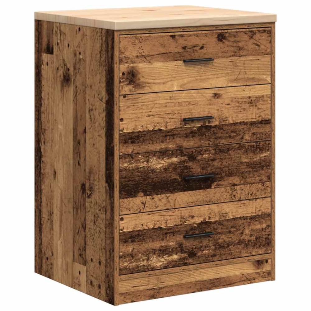 vidaXL Dulap depozitare garaj lemn vechi 60x51x85 cm lemn masiv de pin