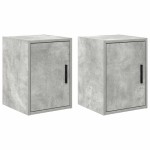 vidaXL Dulapuri de perete de garaj 2 buc. Lemn prelucrat gri beton vidaXL Dulapuri de perete de garaj 2 buc. Lemn prelucrat gri beton