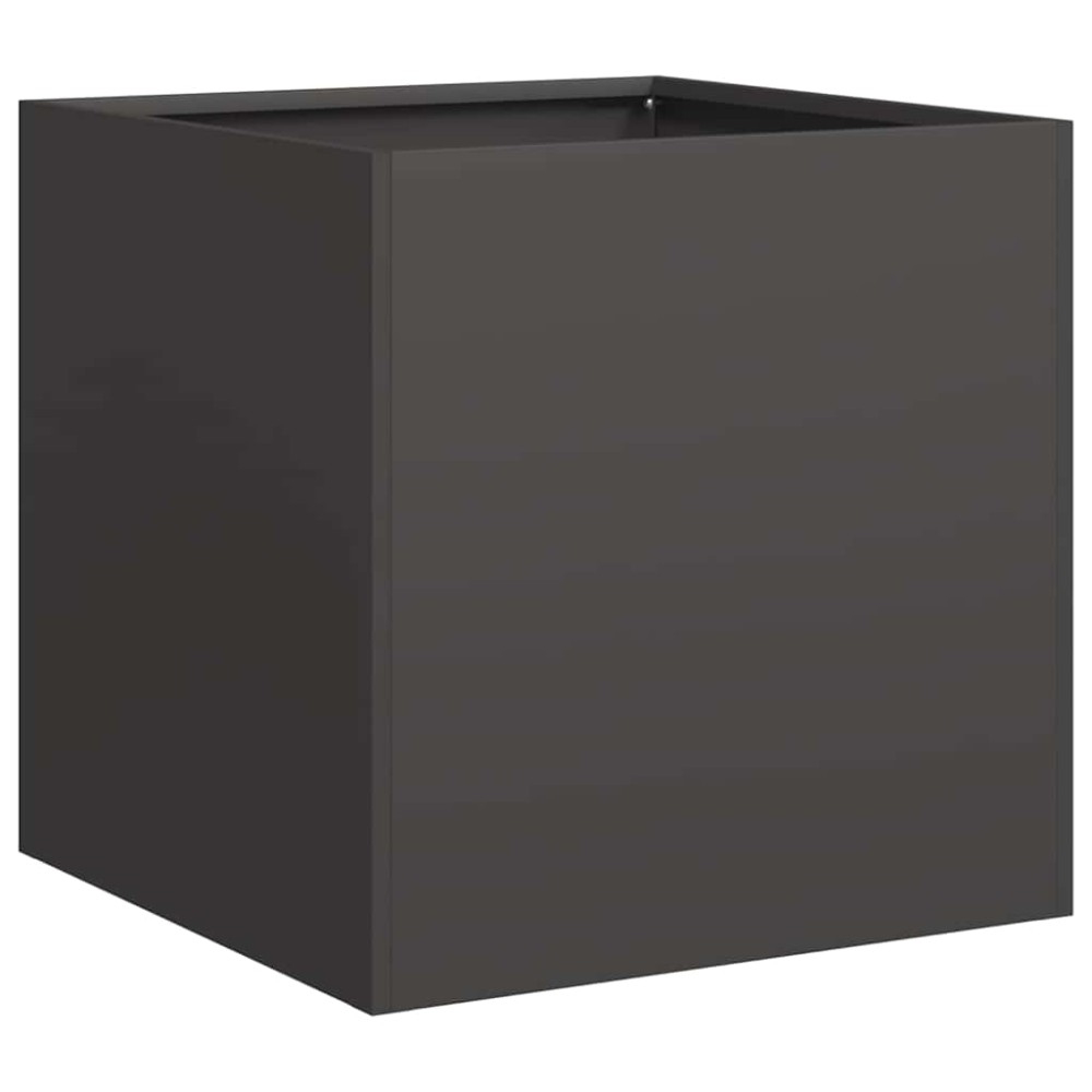 vidaXL Jardinier negru 40x40x40 cm Oțel laminat la rece