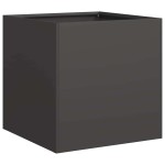 vidaXL Jardinier negru 40x40x40 cm Oțel laminat la rece