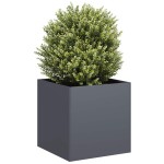 vidaXL Jardinieră, antracit, 40x40x40 cm, oțel laminat la rece vidaXL Jardinieră, antracit, 40x40x40 cm, oțel laminat la rece