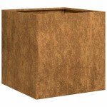 vidaXL Jardinieră Rusty 40x40x40 cm Oțel pentru intemperii vidaXL Jardinieră Rusty 40x40x40 cm Oțel pentru intemperii