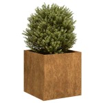 vidaXL Jardinieră Rusty 40x40x40 cm Oțel pentru intemperii vidaXL Jardinieră Rusty 40x40x40 cm Oțel pentru intemperii
