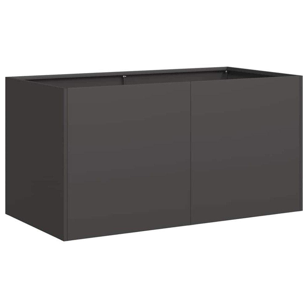 vidaXL Jardinier negru 80x40x40 cm Oțel laminat la rece