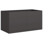 vidaXL Jardinier negru 80x40x40 cm Oțel laminat la rece