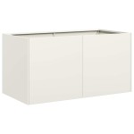 vidaXL Jardinieră alb 80x40x40 cm Oțel laminat la rece vidaXL Jardinieră alb 80x40x40 cm Oțel laminat la rece
