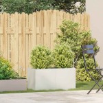 vidaXL Jardinieră alb 80x40x40 cm Oțel laminat la rece vidaXL Jardinieră alb 80x40x40 cm Oțel laminat la rece