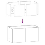 vidaXL Jardinieră alb 80x40x40 cm Oțel laminat la rece vidaXL Jardinieră alb 80x40x40 cm Oțel laminat la rece