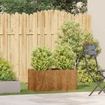 vidaXL Jardinieră Rusty 80x40x40 cm Oțel pentru intemperii vidaXL Jardinieră Rusty 80x40x40 cm Oțel pentru intemperii