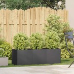 vidaXL Jardinier negru 120x40x40 cm Oțel laminat la rece