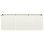 vidaXL Jardinier alb 120x40x40 cm Oțel laminat la rece