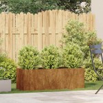 vidaXL Jardinieră Rusty 120x40x40 cm Oțel pentru intemperii vidaXL Jardinieră Rusty 120x40x40 cm Oțel pentru intemperii