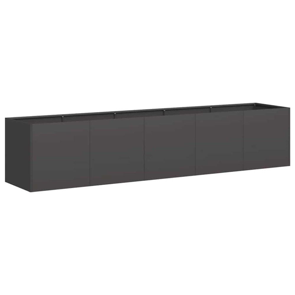 vidaXL Jardinier negru 200x40x40 cm Oțel laminat la rece