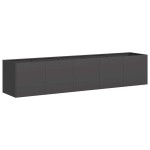 vidaXL Jardinier negru 200x40x40 cm Oțel laminat la rece