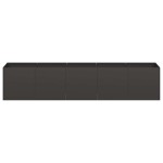 vidaXL Jardinier negru 200x40x40 cm Oțel laminat la rece