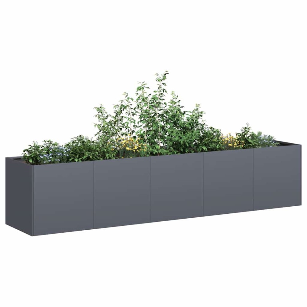 vidaXL Jardinieră Antracit 200x40x40 cm Oțel laminat la rece