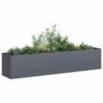 vidaXL Jardinieră Antracit 200x40x40 cm Oțel laminat la rece vidaXL Jardinieră Antracit 200x40x40 cm Oțel laminat la rece