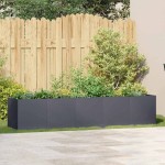 vidaXL Jardinieră Antracit 200x40x40 cm Oțel laminat la rece vidaXL Jardinieră Antracit 200x40x40 cm Oțel laminat la rece