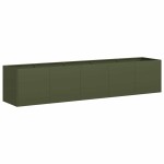 vidaXL Jardinieră verde măsline 200x40x40 cm oțel laminat la rece vidaXL Jardinieră verde măsline 200x40x40 cm oțel laminat la rece