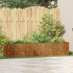 vidaXL Jardinieră Rusty 200x40x40 cm Oțel pentru intemperii vidaXL Jardinieră Rusty 200x40x40 cm Oțel pentru intemperii