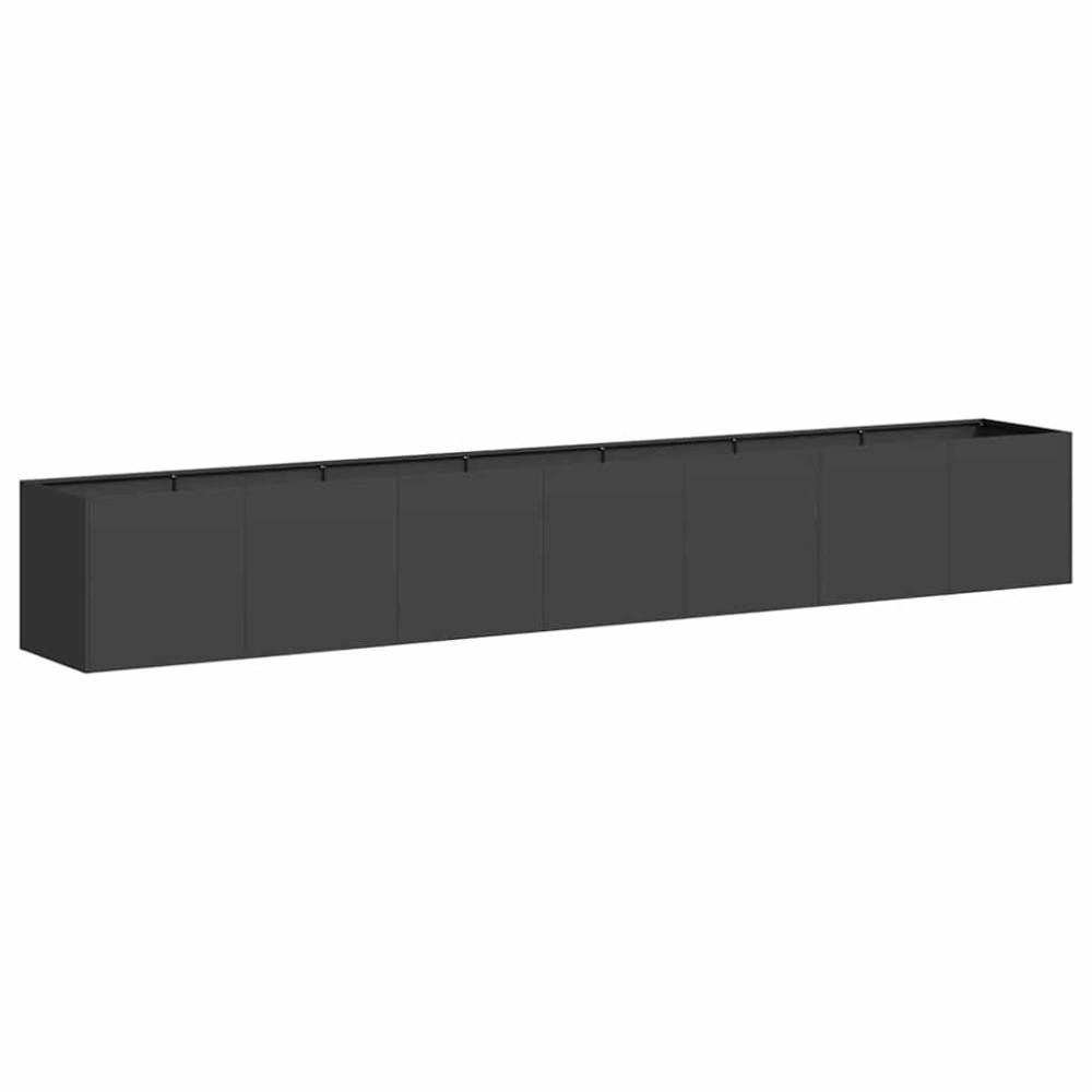 vidaXL Jardinier negru 280x40x40 cm Oțel laminat la rece