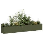 vidaXL Jardinieră verde măsline 280x40x40 cm oțel laminat la rece vidaXL Jardinieră verde măsline 280x40x40 cm oțel laminat la rece