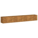 vidaXL Jardinieră Rusty 280x40x40 cm Oțel pentru intemperii vidaXL Jardinieră Rusty 280x40x40 cm Oțel pentru intemperii