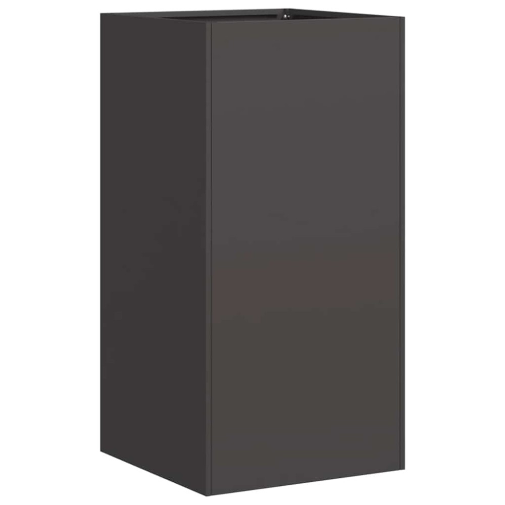 vidaXL Jardinier negru 40x40x80 cm Oțel laminat la rece