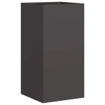 vidaXL Jardinier negru 40x40x80 cm Oțel laminat la rece