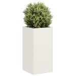 vidaXL Jardinieră alb 40x40x80 cm Oțel laminat la rece vidaXL Jardinieră alb 40x40x80 cm Oțel laminat la rece