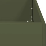 vidaXL Jardinieră verde măsline 40x40x80 cm oțel laminat la rece