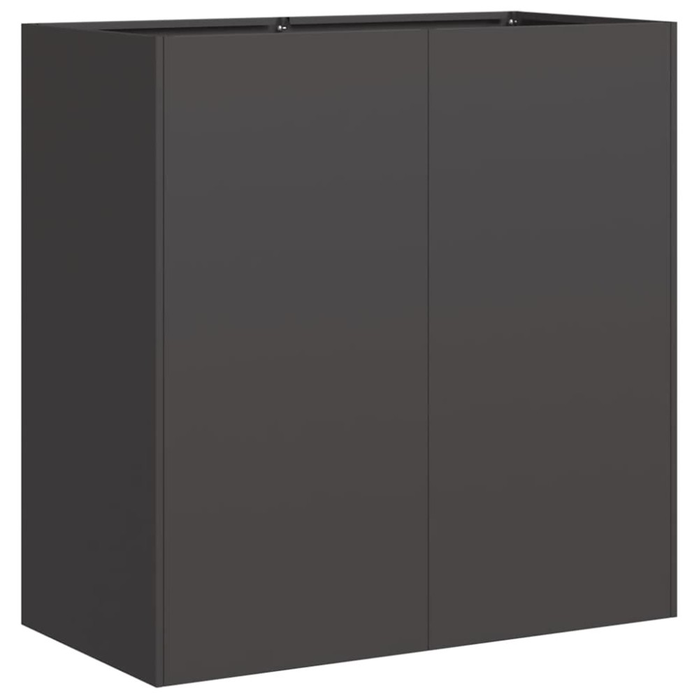 vidaXL Jardinier negru 80x40x80 cm Oțel laminat la rece