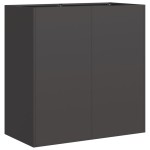 vidaXL Jardinier negru 80x40x80 cm Oțel laminat la rece