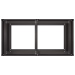 vidaXL Jardinier negru 80x40x80 cm Oțel laminat la rece