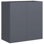 vidaXL Jardinieră Antracit 80x40x80 cm Oțel laminat la rece vidaXL Jardinieră Antracit 80x40x80 cm Oțel laminat la rece