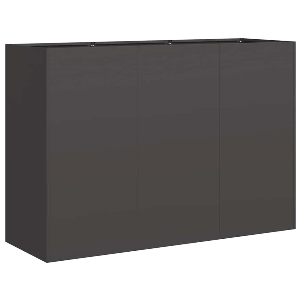 vidaXL Jardinier negru 120x40x80 cm Oțel laminat la rece