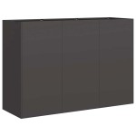 vidaXL Jardinier negru 120x40x80 cm Oțel laminat la rece