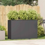 vidaXL Jardinier negru 120x40x80 cm Oțel laminat la rece