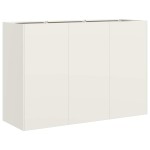 vidaXL Jardinier alb 120x40x80 cm Oțel laminat la rece vidaXL Jardinier alb 120x40x80 cm Oțel laminat la rece