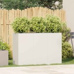 vidaXL Jardinier alb 120x40x80 cm Oțel laminat la rece vidaXL Jardinier alb 120x40x80 cm Oțel laminat la rece