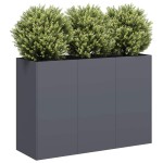 vidaXL Jardinieră Antracit 120x40x80 cm Oțel laminat la rece vidaXL Jardinieră Antracit 120x40x80 cm Oțel laminat la rece