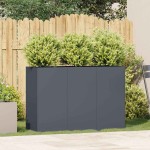 vidaXL Jardinieră Antracit 120x40x80 cm Oțel laminat la rece vidaXL Jardinieră Antracit 120x40x80 cm Oțel laminat la rece