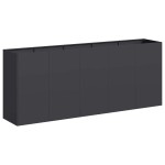vidaXL Jardinier negru 200x40x80 cm Oțel laminat la rece