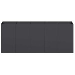 vidaXL Jardinier negru 200x40x80 cm Oțel laminat la rece