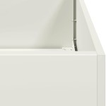 vidaXL Jardinier alb 200x40x80 cm Oțel laminat la rece