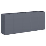 vidaXL Jardinieră Antracit 200x40x80 cm Oțel laminat la rece vidaXL Jardinieră Antracit 200x40x80 cm Oțel laminat la rece