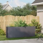 vidaXL Jardinieră Antracit 200x40x80 cm Oțel laminat la rece vidaXL Jardinieră Antracit 200x40x80 cm Oțel laminat la rece