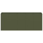 vidaXL Jardinieră verde măsline 200x40x80 cm oțel laminat la rece
