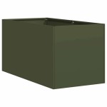 vidaXL Jardinieră verde măsline 40x80x40 cm oțel laminat la rece